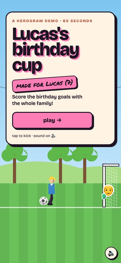 Example game screen: it starts with them